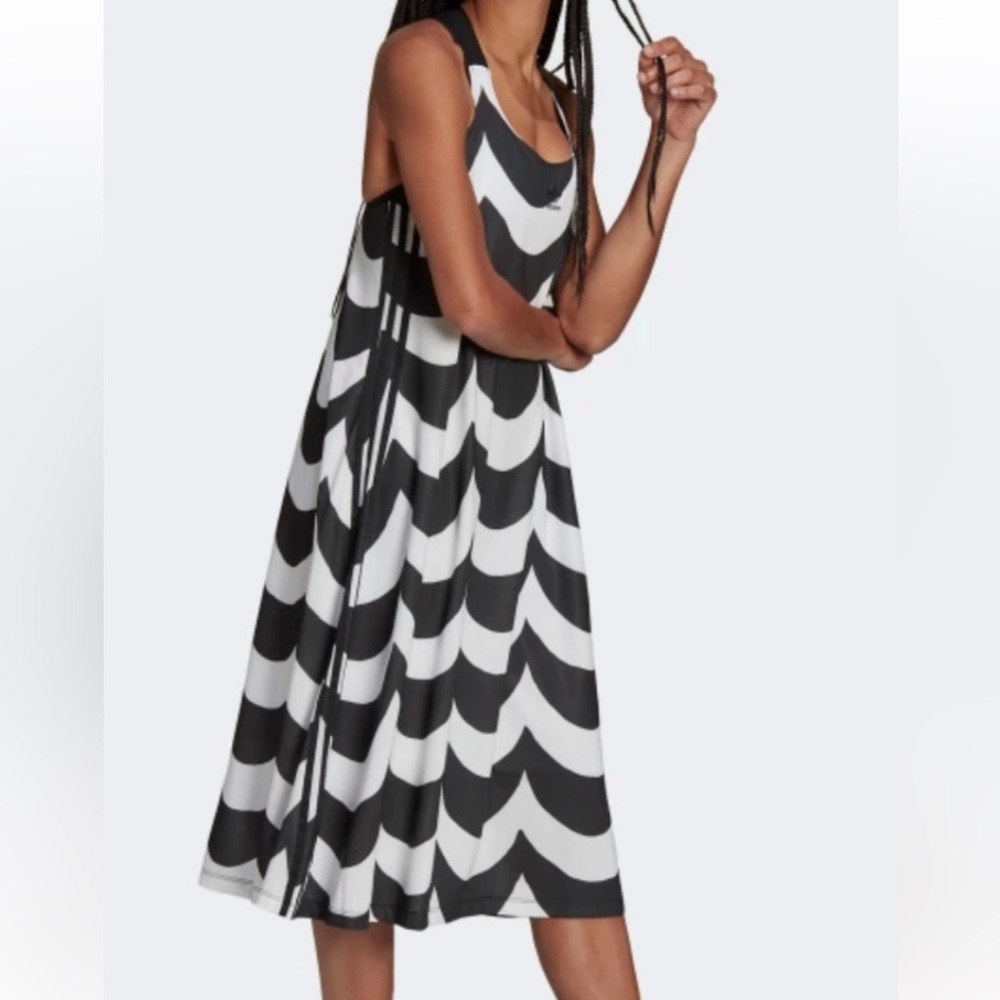 Adidas Marimekko Black and White Maxi Sports Dress